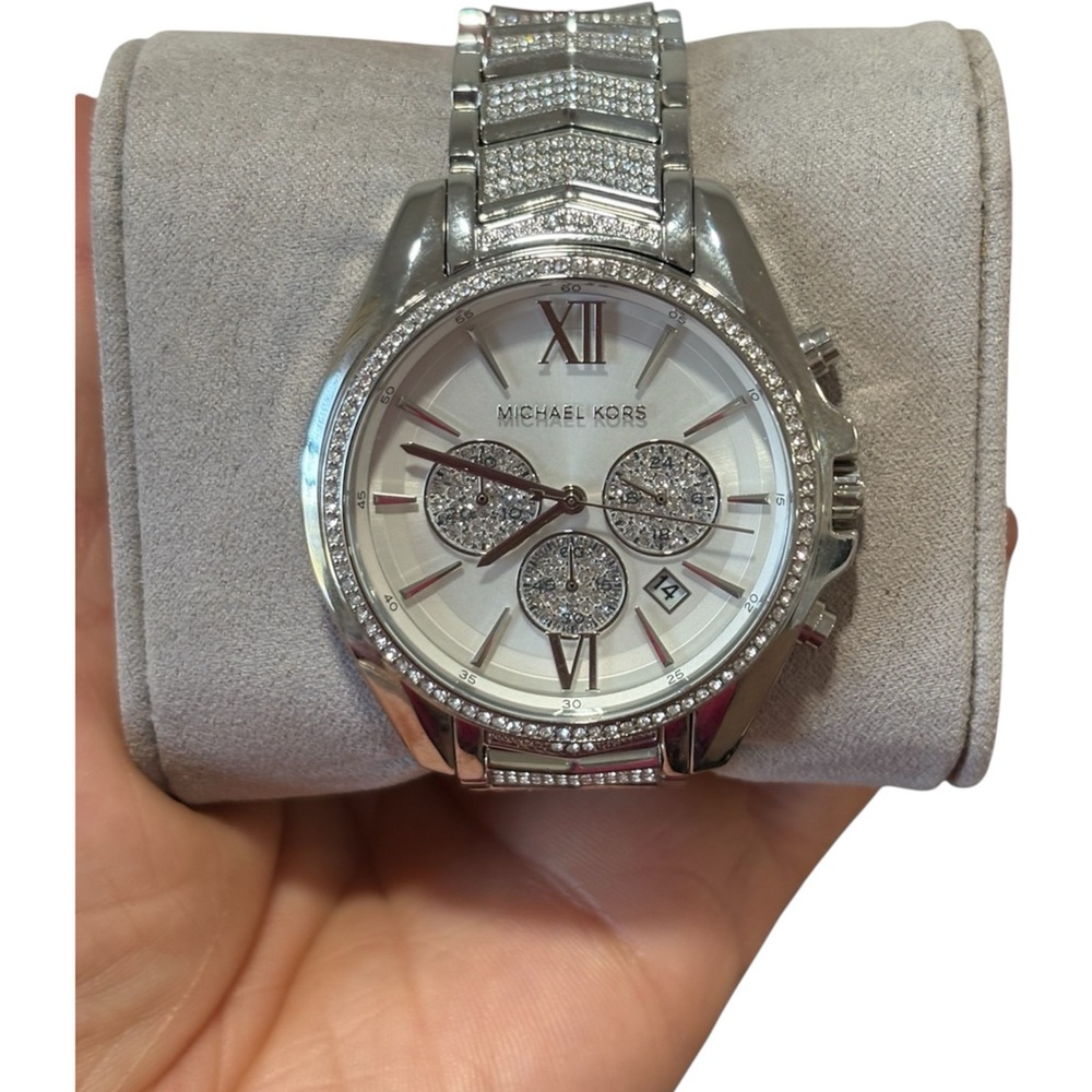 Michael Kors Silver Crystal Accent Women's Watch